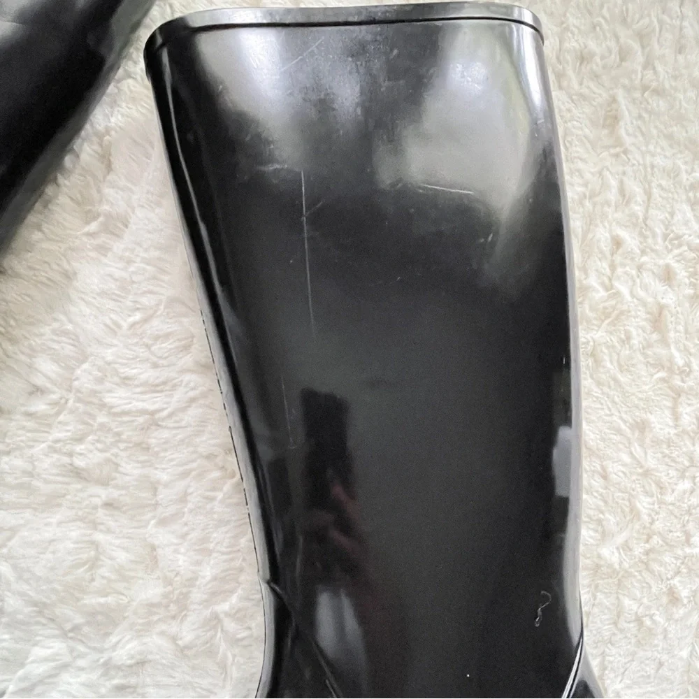 Nicole Miller Black Tall Rain Boots Size 8 - Picture 13 of 16